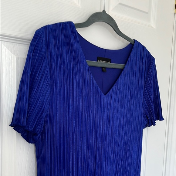 Blue Ribbed Dress - Picture 2 of 9